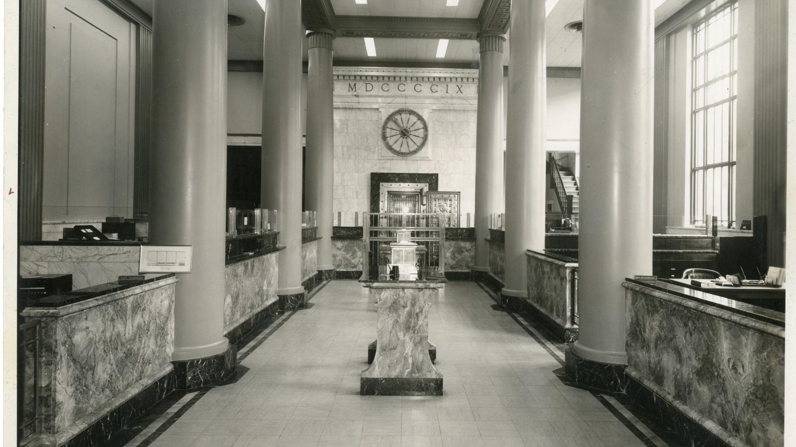 First National Bank lobby